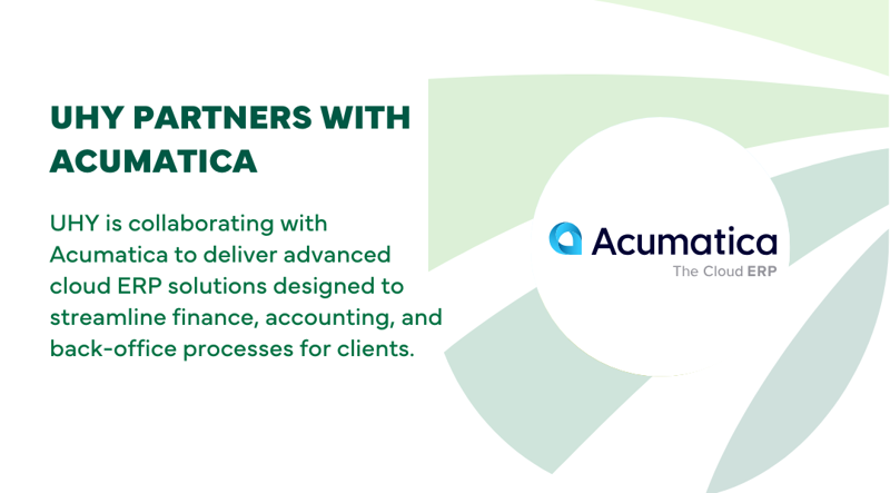 UHY Partners with Acumatica to Help Clients Streamline Workflows