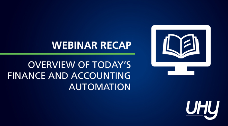 Overview of Todays Finance and Accounting Automation