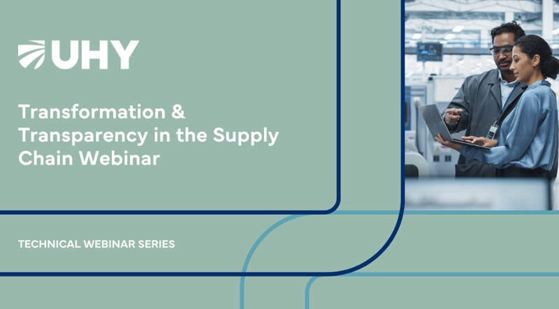 Transformation &amp; Transparency in the Supply Chain Webinar&nbsp;