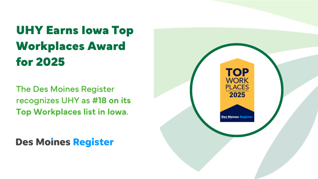 UHY Earns Iowa Top Workplaces