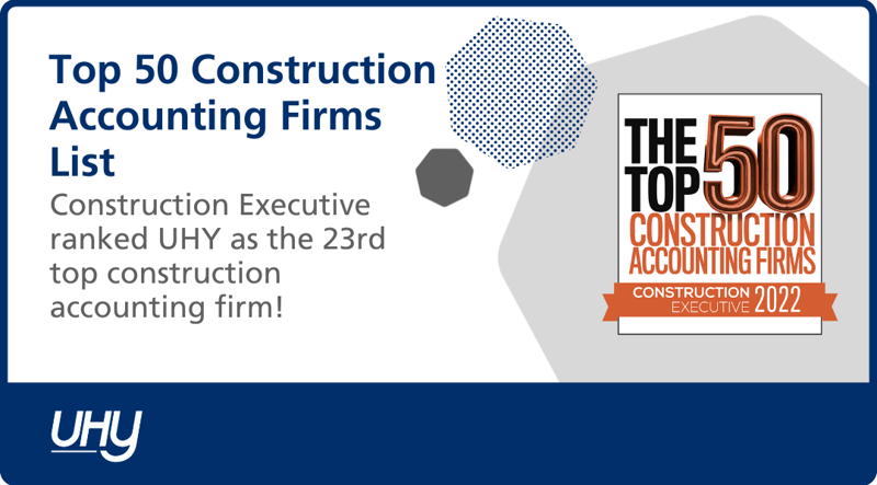 UHY Named Top Construction Accounting Firm