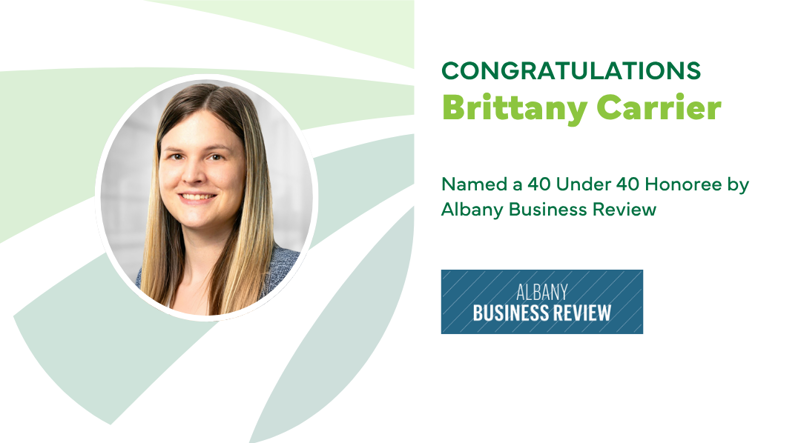 Brittany Carrier&nbsp;Named 40 Under 40 by the Albany Business Review