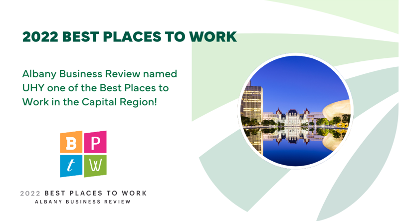 UHY Named Among 2022 Best Places to Work in the Capital Region