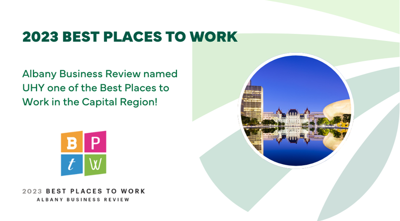 UHY Named Among 2023 Best Places to Work in the Capital Region