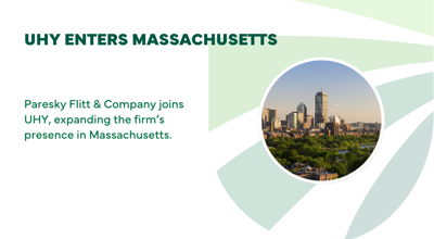 UHY LLP Enters Massachusetts Market