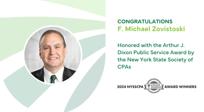 Michael Zovistoski Praised For His Community Service And As An Inspiration To The Next Generation Of Cpas