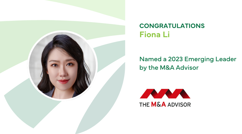 Senior Manager Recognized as 2023 M&A Advisor Emerging Leader