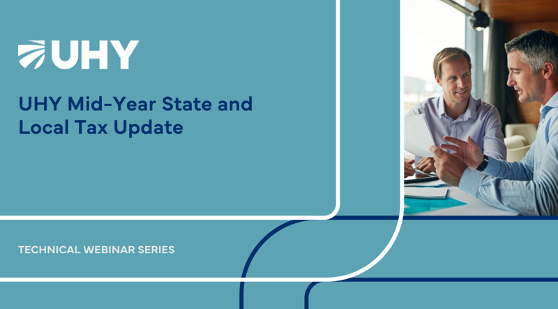 UHY Mid-Year State and Local Tax Update