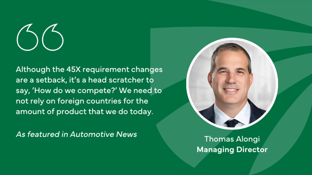 Tax Law May Increase Battery Costs