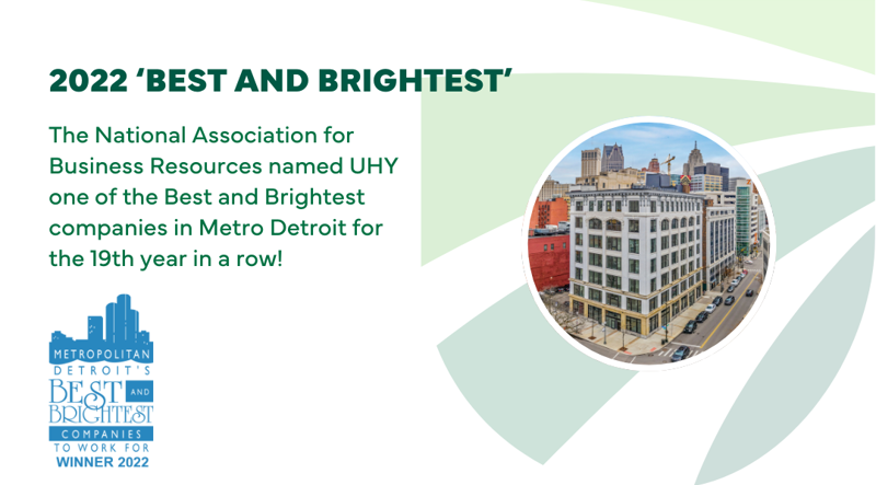 UHY Earns 'Best &amp; Brightest Company' Honor for 19th Straight Year