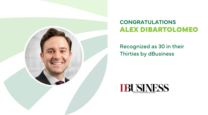 Alex DiBartolomeo named 30 In Their Thirties by dBusiness