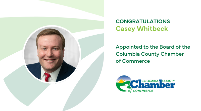 Casey Whitbeck Appointed to Board of Columbia County Chamber of Commerce