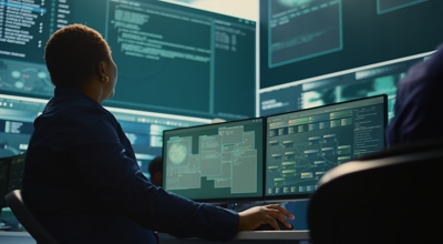 Cybersecurity & Risk Cybersecurity Risk Management Angled Panel